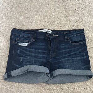 Joe Fresh Dark Blue Cuffed Jean Shorts